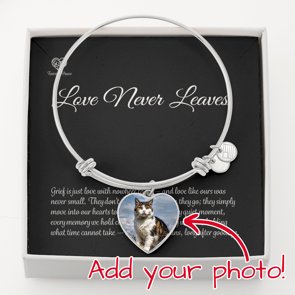Custom Pet Photo Heart Bangle