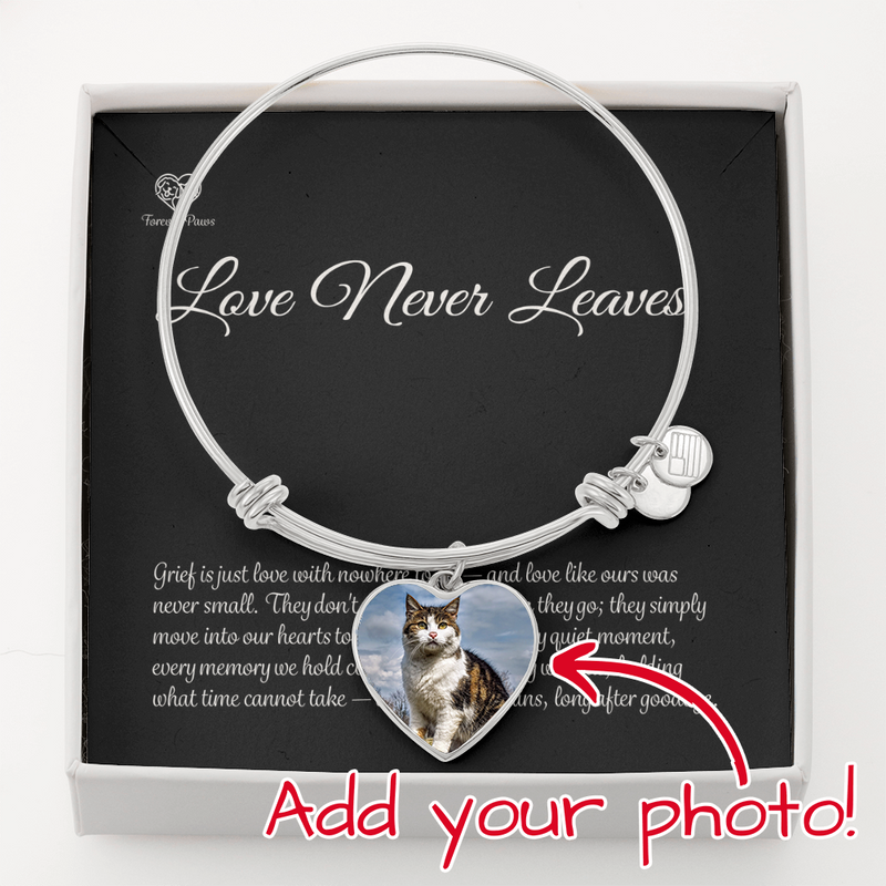 Custom Pet Photo Heart Bangle