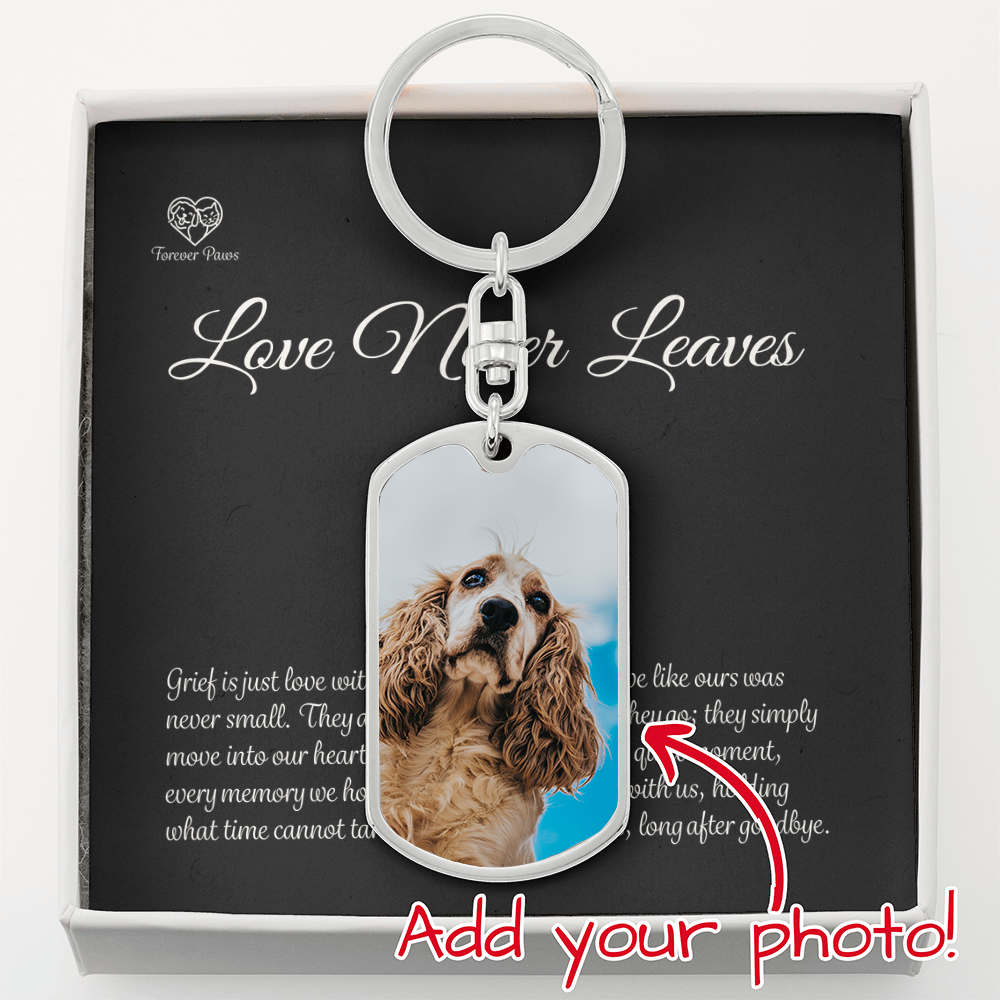 Custom Pet Photo Dog Tag Keychain