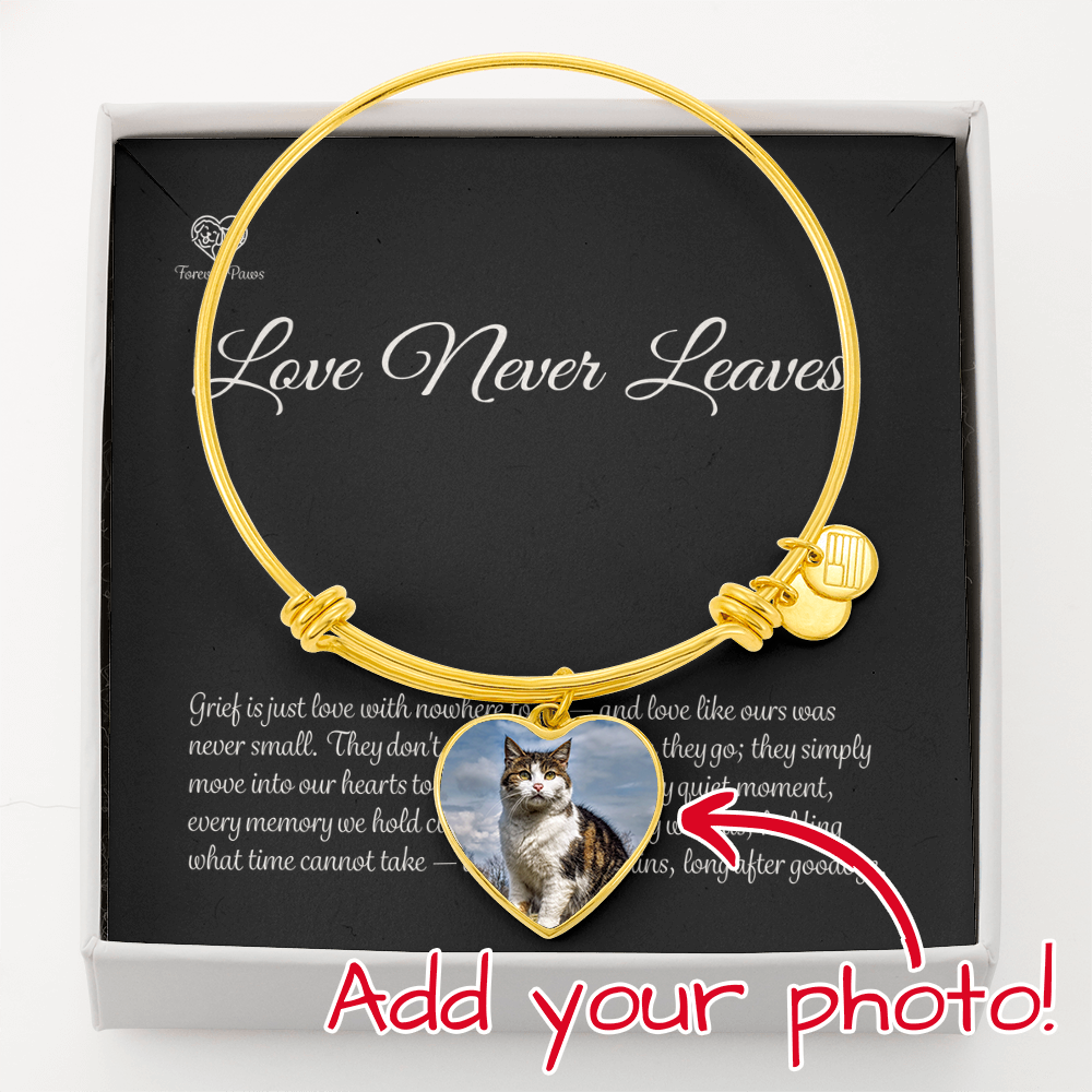 Custom Pet Photo Heart Bangle