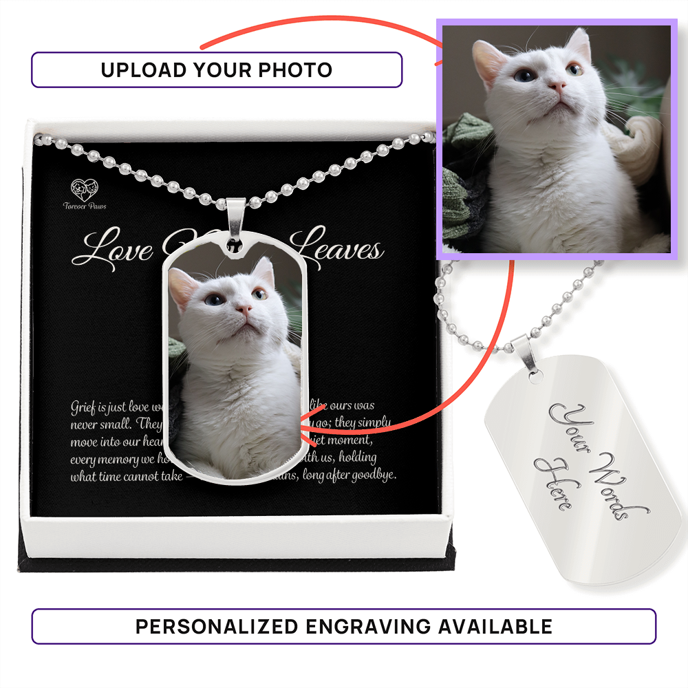 Custom Pet Photo Dog Tag Necklace