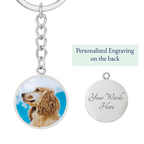 Custom Pet Photo Circle Keychain