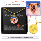 Personalized Pet Photo Memorial Necklace — Circle Pendant
