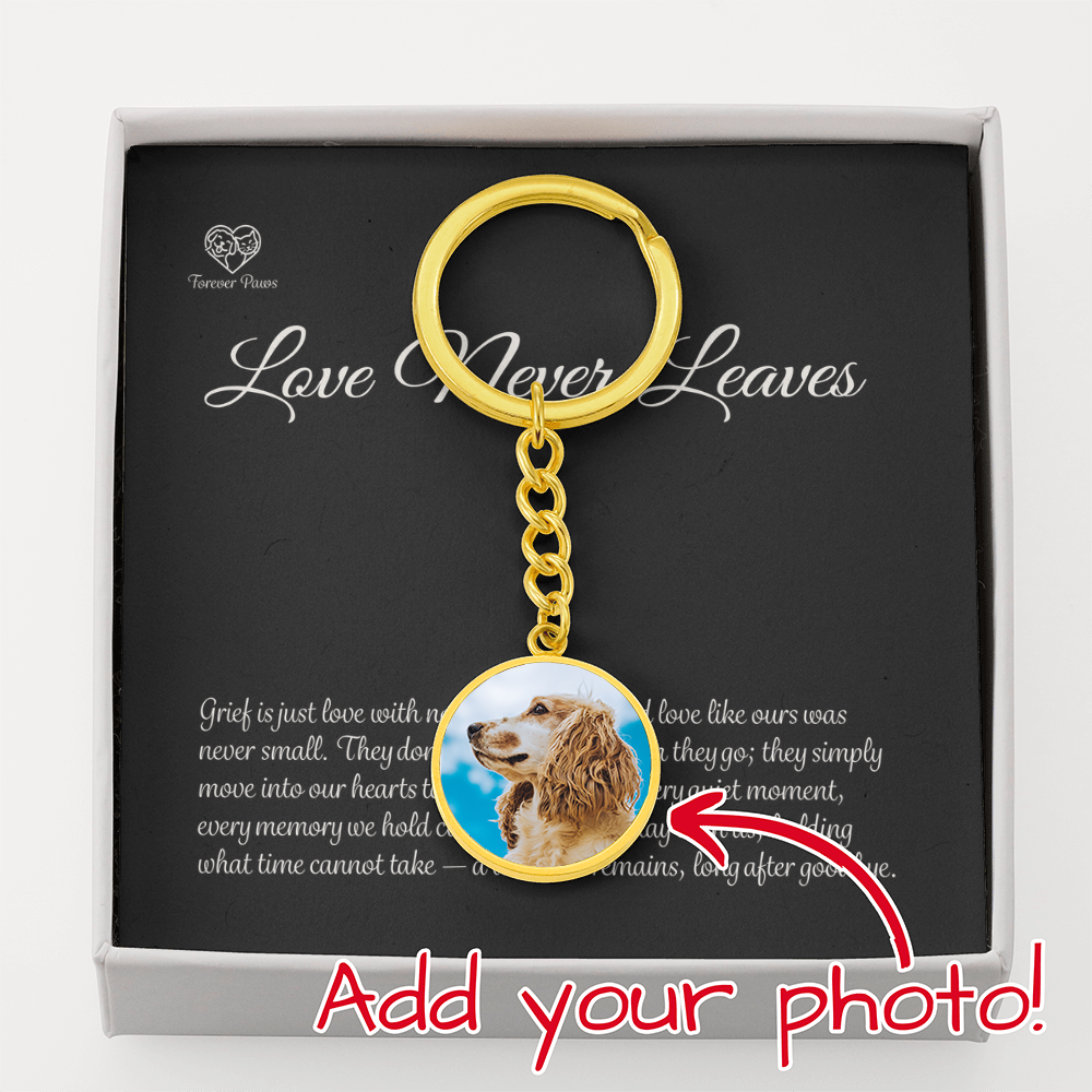 Custom Pet Photo Circle Keychain