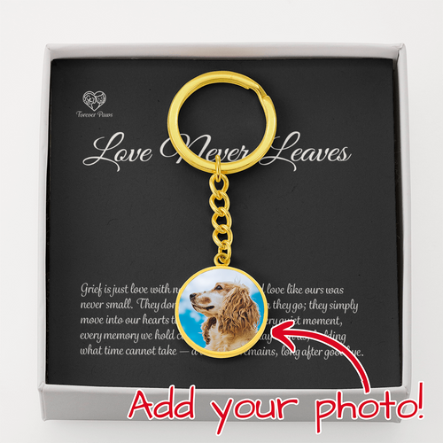 Custom Pet Photo Circle Keychain