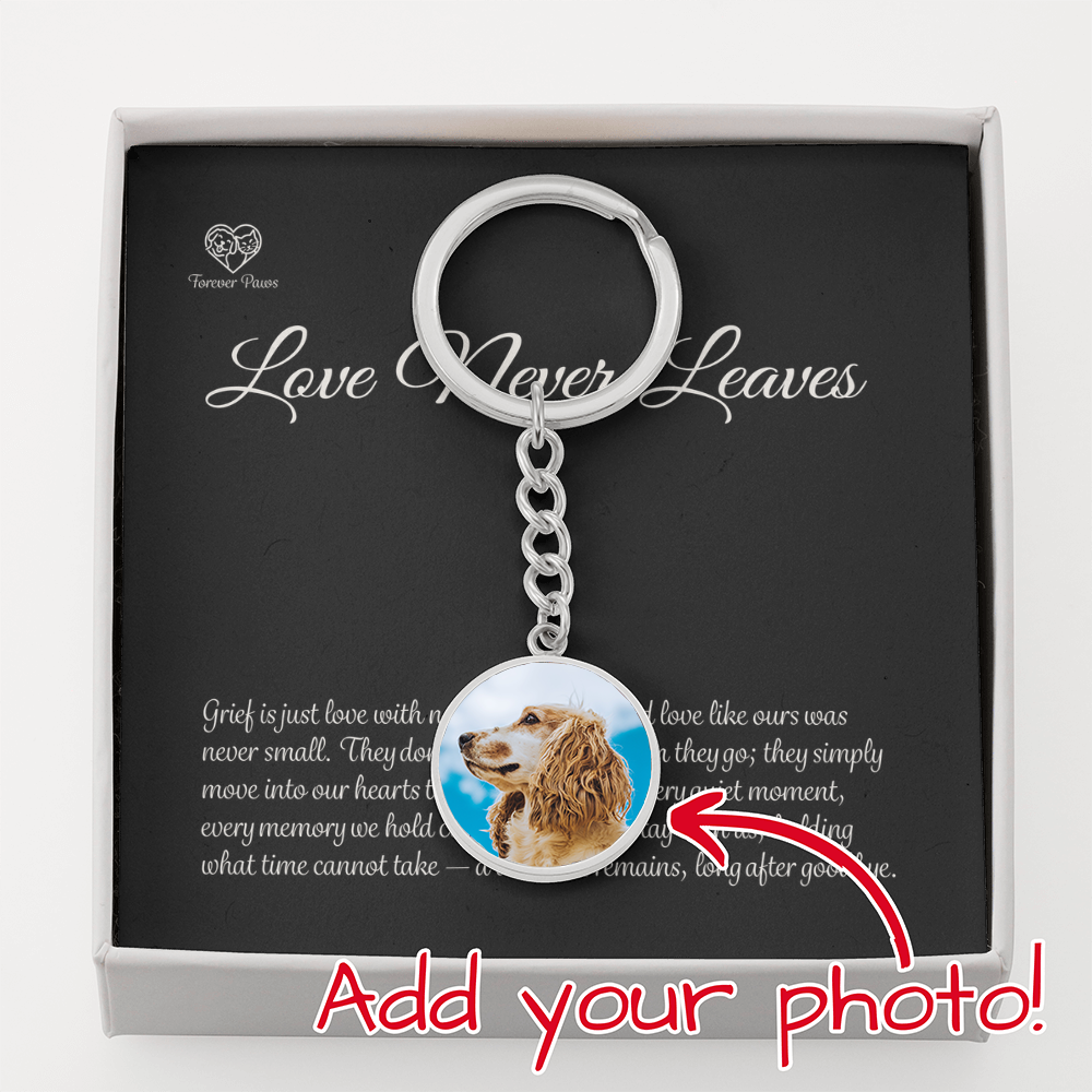 Custom Pet Photo Circle Keychain