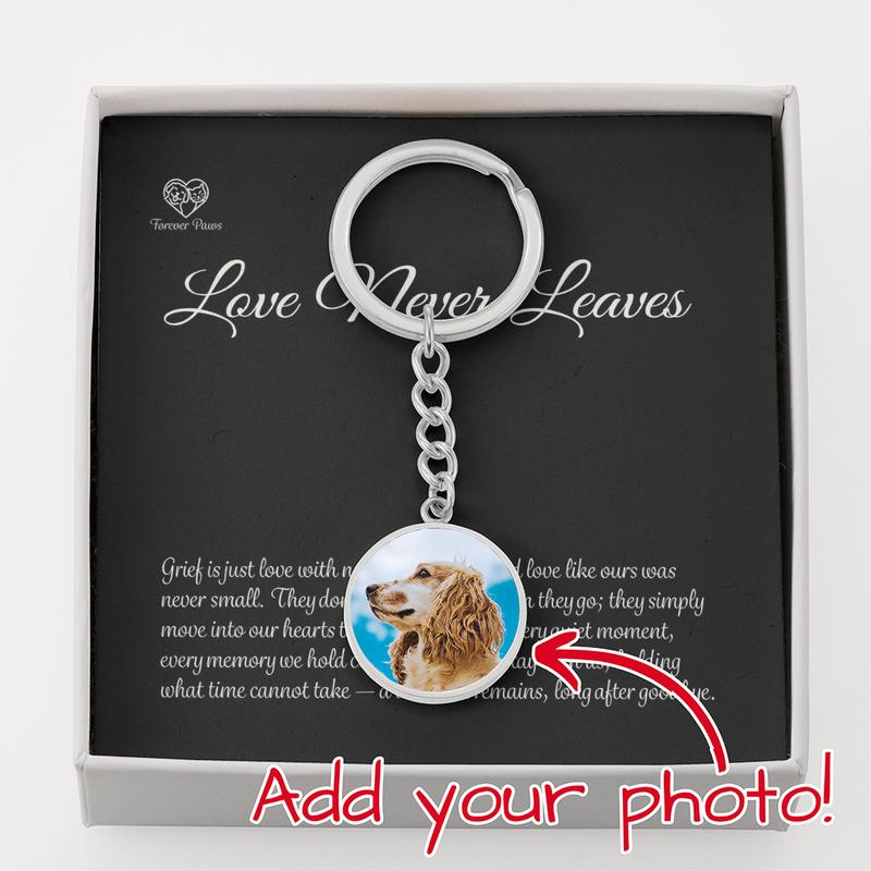 Custom Pet Photo Circle Keychain