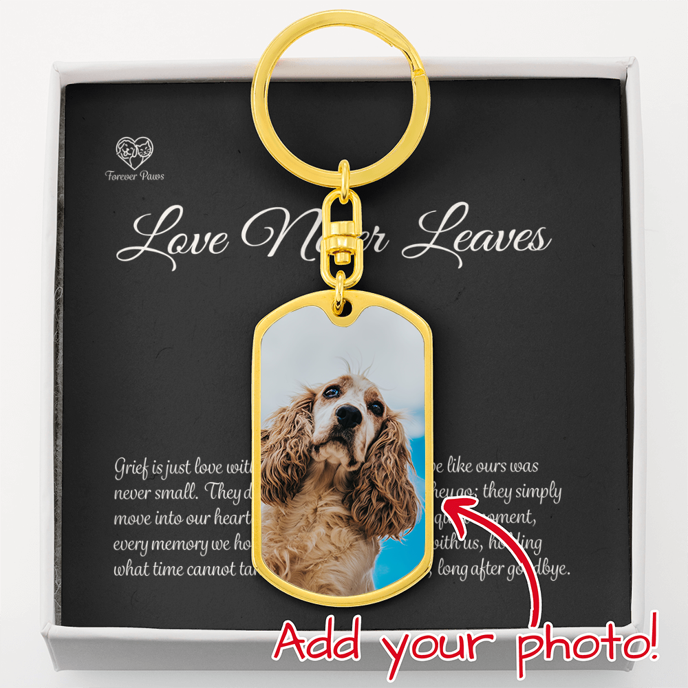 Custom Pet Photo Dog Tag Keychain