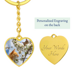 Custom Pet Photo Heart Keychain
