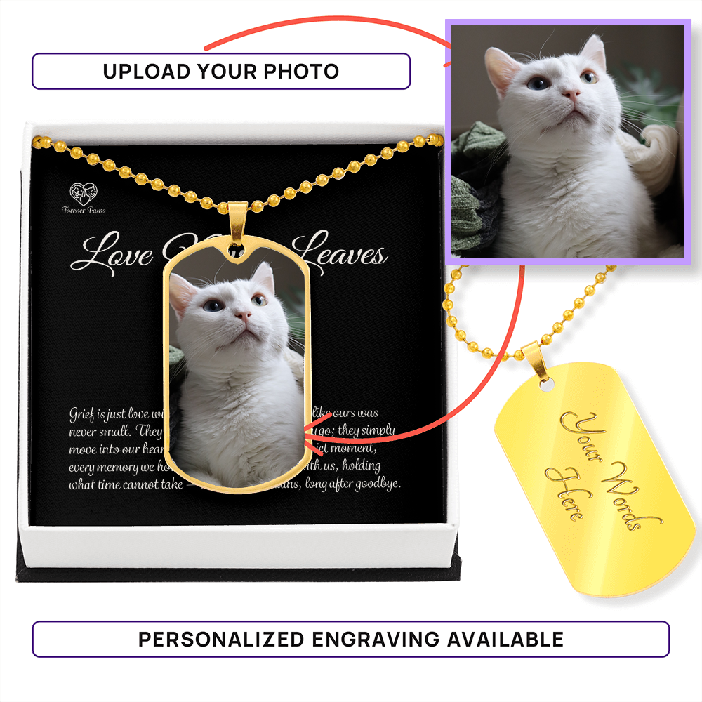 Custom Pet Photo Dog Tag Necklace