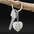 Personalized Pet Memorial Heart Keychain