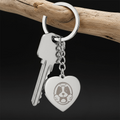 Personalized Pet Memorial Heart Keychain (Puppy 2)