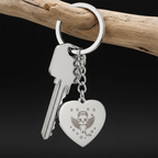 Personalized Pet Memorial Heart Keychain (kitty 2)