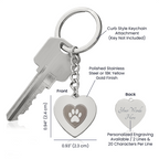 Personalized Pet Memorial Heart Keychain (Paw 1)