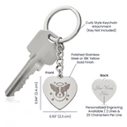 Personalized Pet Memorial Heart Keychain (Puppy 3)
