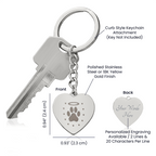 Personalized Pet Memorial Heart Keychain (Paw 2)