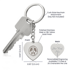 Personalized Pet Memorial Heart Keychain (Puppy 2)