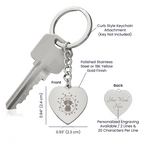 Personalized Pet Memorial Heart Keychain (Puppy 1)