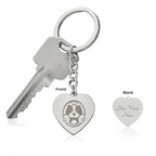 Personalized Pet Memorial Heart Keychain (Puppy 2)
