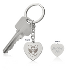 Personalized Pet Memorial Heart Keychain (kitty 2)
