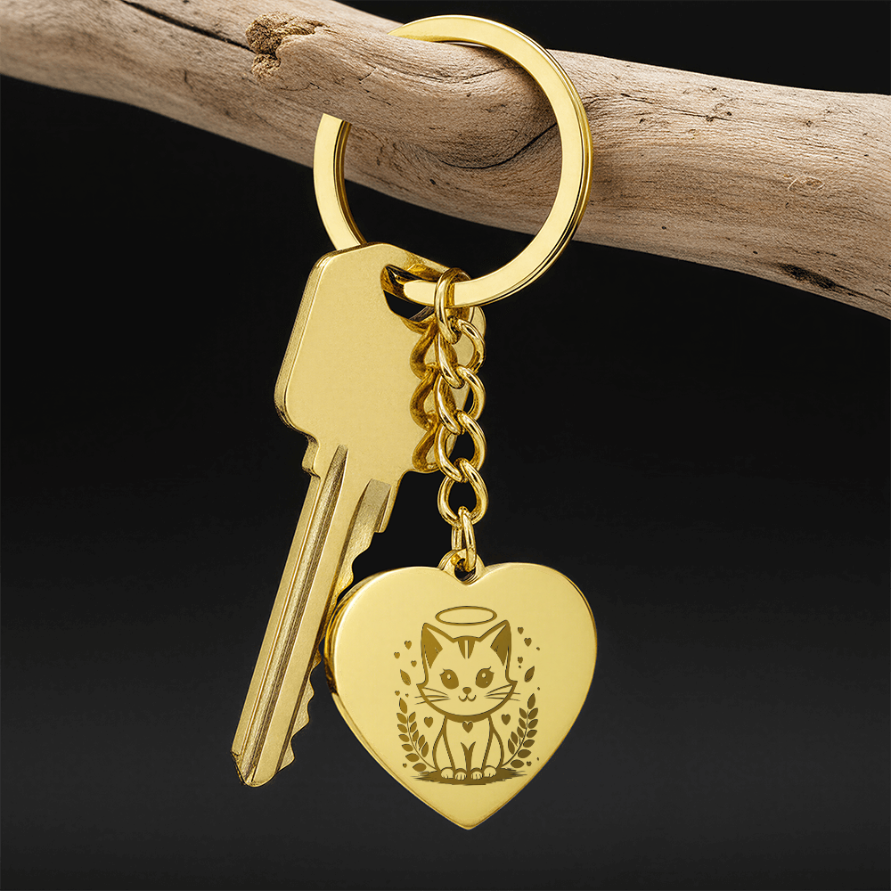 Personalized Pet Memorial Heart Keychain