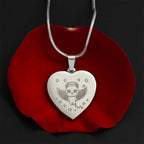 Personalized Pet Memorial Heart Necklace (Kitty 2)