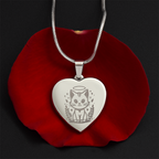 Personalized Pet Memorial Heart Necklace (Kitty 1)