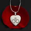 Personalized Pet Memorial Heart Necklace (Paw 3)