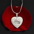 Personalized Pet Memorial Heart Necklace (Kitty 3)