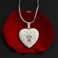 Personalized Pet Memorial Heart Necklace (Puppy 3)
