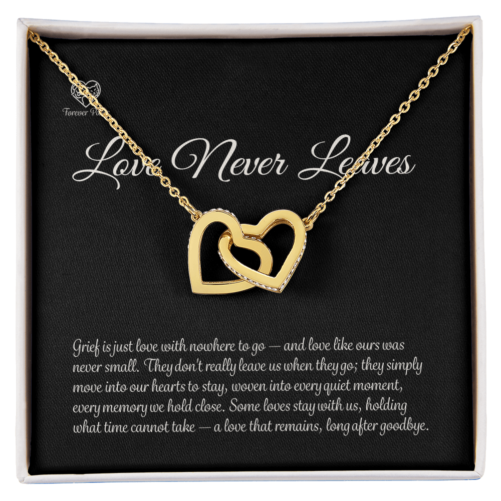 Pet Memorial Interlocking Hearts Necklace
