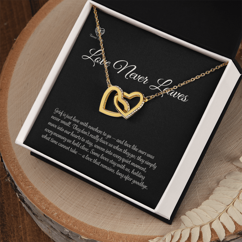 Pet Memorial Interlocking Hearts Necklace