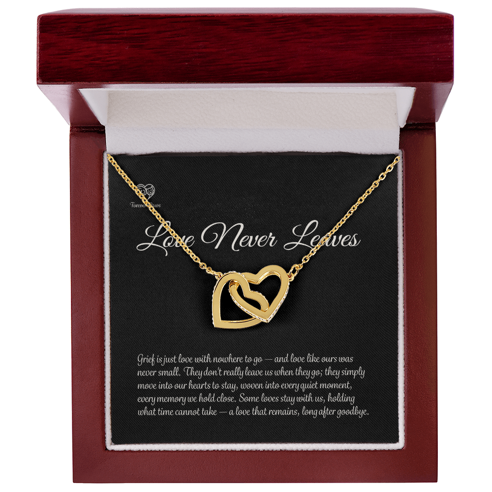 Pet Memorial Interlocking Hearts Necklace