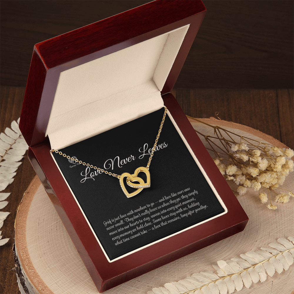 Pet Memorial Interlocking Hearts Necklace