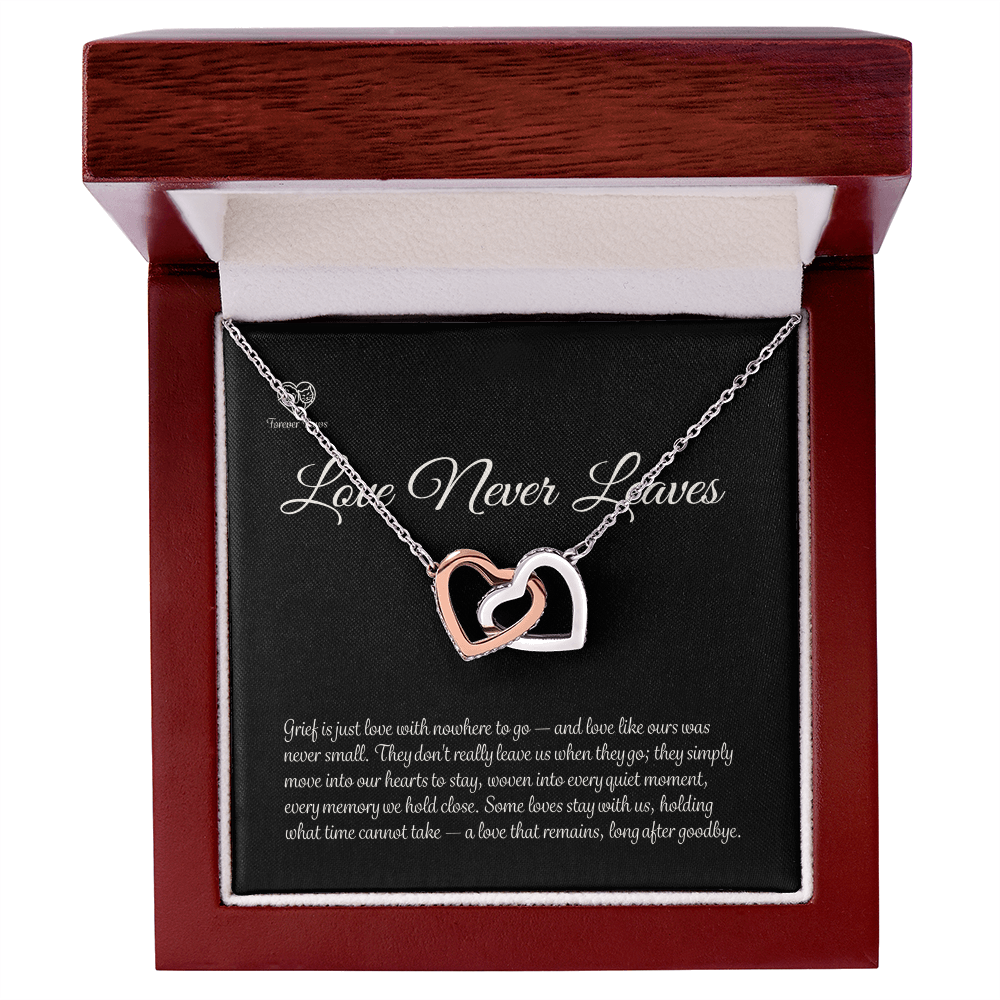 Pet Memorial Interlocking Hearts Necklace
