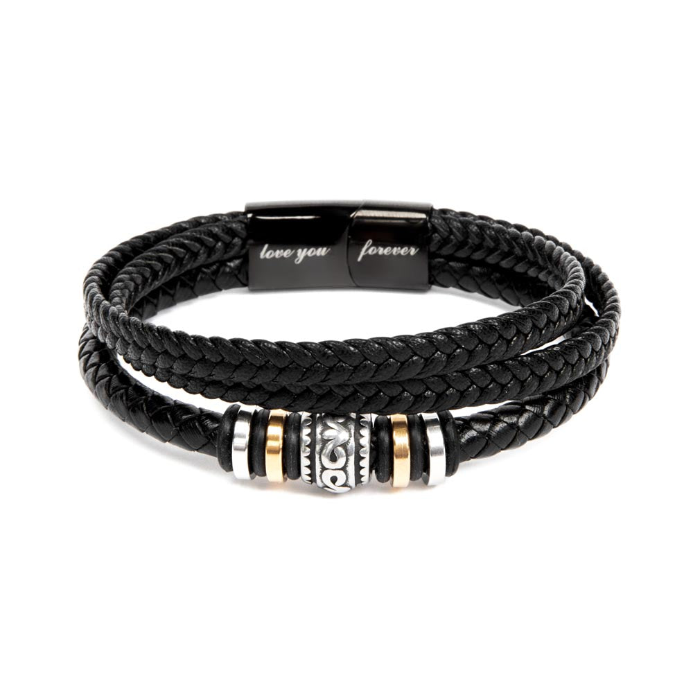 Pet Memorial "Love You Forever" Leather Bracelet