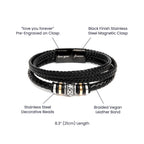 Pet Memorial "Love You Forever" Leather Bracelet