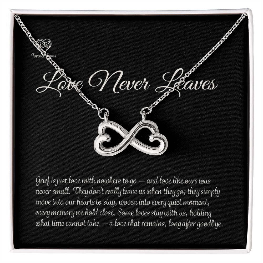 Pet Memorial Infinity Heart Necklace