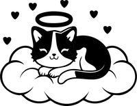 Personalized Pet Memorial Heart Bangle (Kitty 3)
