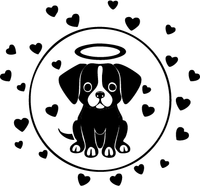 Personalized Pet Memorial Heart Bangle (Puppy 1)